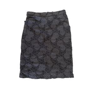 Maeve Anthropologie Skirt Womens Small Lace Knee Length Black Pencil Office